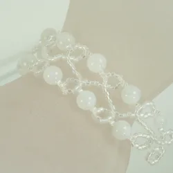 Bracelet M Rose Gold filled 14K - Duo Moonstone-Diaphanous white - Bracelet M Rose Gold filled 14K - Rose Gold filled 14K